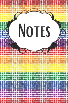 Paperback Rainbow Mosaic Notebook: LGBT Rainbow Pride Portable Notebook Book