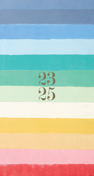 Calendar Brushstroke Stripe Academic July 2023 - June 2025 3.5 X 6.5 2-Year Pocket Planner Book