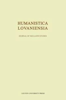 Paperback Humanistica Lovaniensia: Journal of Neo-Latin Studies Book