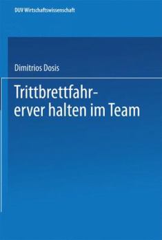 Paperback Trittbrettfahrerverhalten Im Team [German] Book