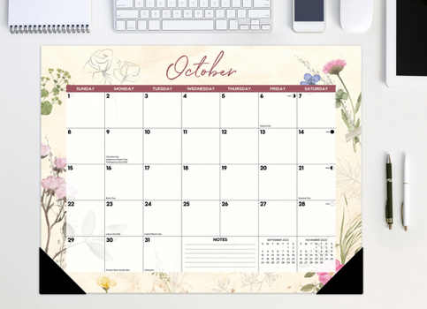 Calendar Botanical Garden 2023 22 X 17 Large Monthly Deskpad Book
