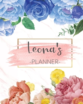 Leona's Planner: Monthly Planner 3 Years January - December 2020-2022 | Monthly View | Calendar Views Floral Cover - Sunday start