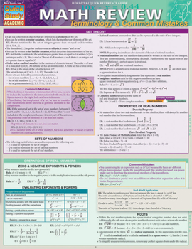 Paperback Math Review: Terminology & Common Mistakes Book