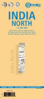 Laminated India North Map by Borch (English, Spanish, French, Italian and German Edition)