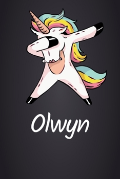 Olwyn: DIN A5 (6'x9') Notizbuch mit 120 linierten Seiten - Personalisiertes Journal | Tagebuch | Poesiealbum | Notizheft mit süßem Einhorn als ... für Frauen und Mädchen (German Edition)