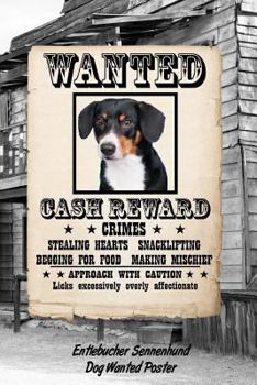 Paperback Entlebucher Sennenhund Dog Wanted Poster: Isometric Dot Drawing Paper Notebook Featuring 120 Pages 6x9 Book