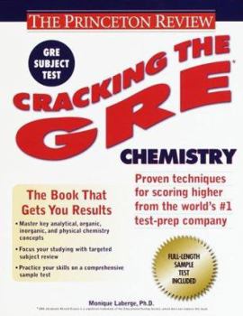 Paperback The Princeton Review Cracking the GRE: Chemistry Exam Book