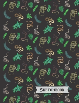 Paperback Snakes Sketchbook: Snake Gifts: Blank Drawing Paper Sketch Book: Large Notebook for Doodling or Sketching 8.5" x 11" Book