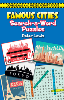 Paperback Famous Cities Search-A-Word Puzzles Book