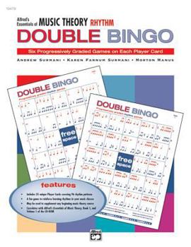 Paperback Alfred's Essentials of Music Theory: Rhythm Double Bingo Book