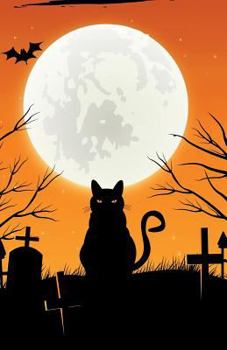Paperback Journal: Black Cat Under a Full Moon (Halloween Journal): Lined Journal, 110 Pages, 5.5 x 8.5, Black Cat, Full Moon, Halloween, Book