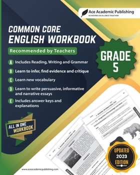Paperback Common Core English Workbook: Grade 5 Book