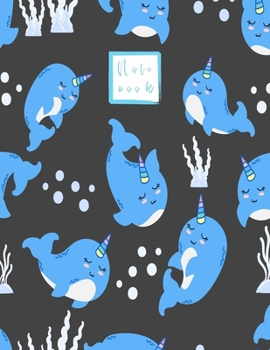 Notebook: Wanna be unicorn Notebook for Girls (cute dolphin) and Lined pages, Extra large (8.5 x 11) inches, 110 pages, White paper (Notebook for kids)