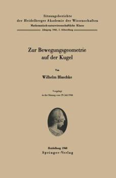 Paperback Zur Bewegungsgeometrie Auf Der Kugel [German] Book