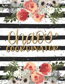 Chaos Coordinator: Undated Appointment Book with 2020-2021 Calendar Hourly Schedule with 30 Minute Intervals - Floral Striped (Calendars, Planners & Personal Organisers)