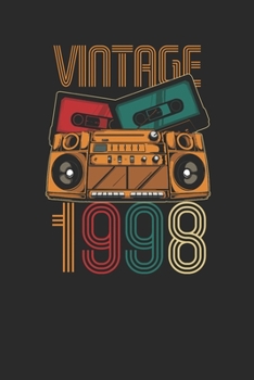 Vintage 1998: Small Lined Notebook (6 X 9 -120 Pages) for Birthday Gift Idea for Women And Men