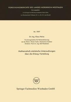 Paperback Mathematisch-Statistische Untersuchungen Über Die Erlang-Verteilung [German] Book