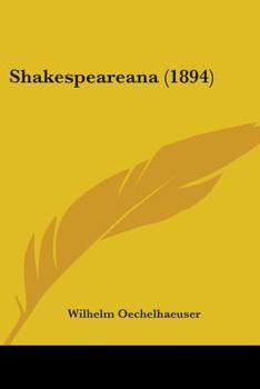 Paperback Shakespeareana (1894) Book