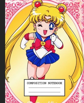 Notebook: Anime Japan Sailor Moon Soft Glossy Cover Graph Paper Pages Book 7.5 x 9.25 Inches 110 Pages