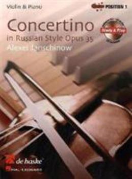 Paperback Concertino in Russian Style, Opus 35: Violin & Piano Book