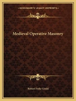 Paperback Medieval Operative Masonry Book
