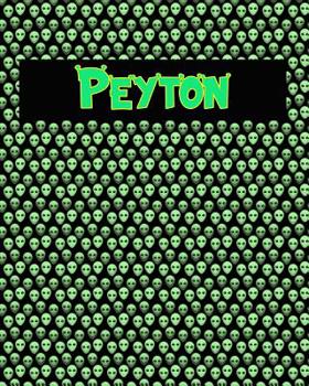 Paperback 120 Page Handwriting Practice Book with Green Alien Cover Peyton: Primary Grades Handwriting Book