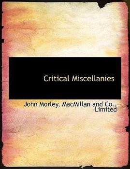 Paperback Critical Miscellanies Book