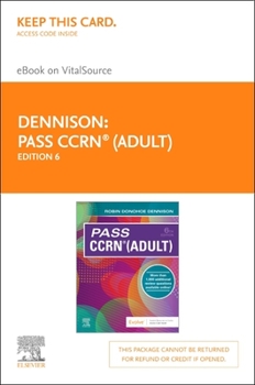 Printed Access Code Pass Ccrn(r) (Adult) - Elsevier eBook on Vitalsource (Retail Access Card) Book