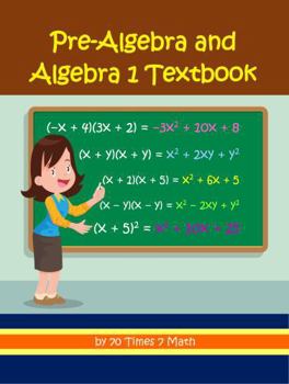 Paperback 70 Times 7 Math: Pre-Algebra and Algebra 1 Textbook Book