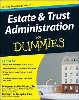Paperback Estate & Trust Administration for Dummies Book
