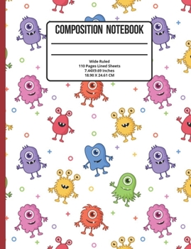 Composition Notebook Wide Ruled: Alien Galaxy 110 Pages