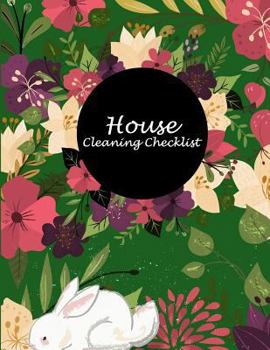 House Cleaning Checklist : Pretty Floral Forest Cover, Household Chores List, Cleaning Routine Weekly Cleaning Checklist Large Size 8. 5 X 11 Cleaning and Organizing Your House