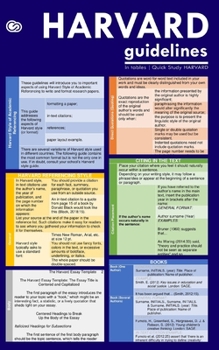 Paperback HARVARD Guidelines in Tables (Quick Study HARVARD): Easy & Quick Academic Formatting Book