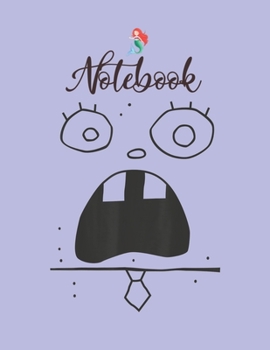 NoteBook: Spongebob Squarepants Doodle Bob Face Costume Notebook for Girls Teens Kids Journal College Ruled Blank Lined 110 Pages of 8.5x11 The Little Mermaid Secret Diary and Journals