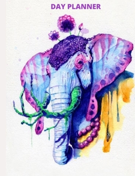 2020 Day Schedual and  Planner With Magic Elephent Art Work For Positive Energy: Inside look of Notebook is design as horizonel to start with planning and include positive box and negitive box