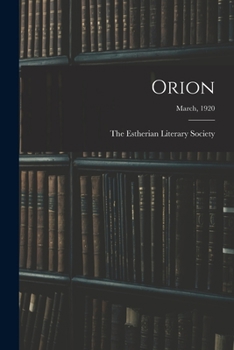 Paperback Orion; March, 1920 Book