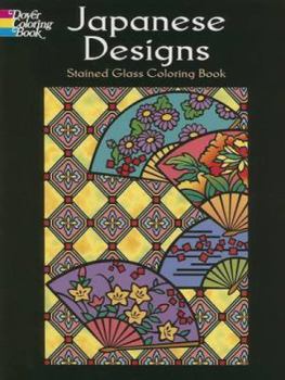 Paperback Japanese Designs Stained Glass Coloring Book