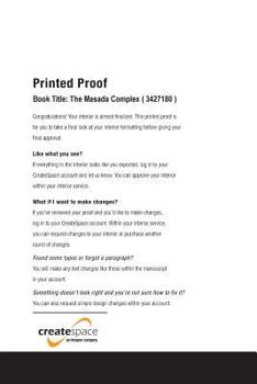 Paperback The Masada Complex Book