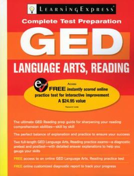 Paperback LearningExpress's GED Language Arts, Reading [With Access Code] Book