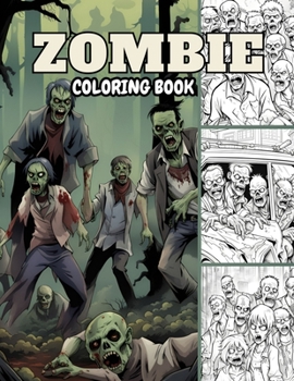 Paperback Zombie Coloring Book: A Terrifying Adventure 8.5x11 Book