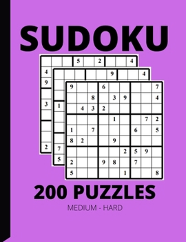 Paperback Sudoku: Medium - Hard: 200 advanced sudoku puzzles Book