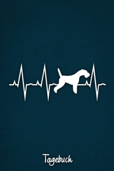 Tagebuch: Blaues liniertes Foxterrier Hunde Journal Herzschlag ca DIN A5 weiß liniert 110 Seiten (German Edition)