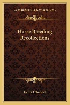 Paperback Horse Breeding Recollections Book