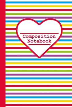 Paperback Composition Notebook: Multi Bright Zig Zag Print, 100 Pages, 6x9 inch, college ruled. Book