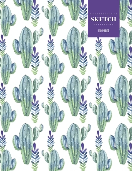 Sketch  110 Pages: Cactus Sketchbook for Kids, Teen and College Students | Succulent Llama Pattern