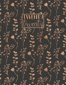 2020: A4 Diary Week on 2 Pages to View WO2P Journal | Horizontal Weekly Planner | Black & Gold Floral Branches (A4 2020 Weekly Diaries)