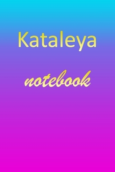 Paperback Kataleya: Blank Notebook - Wide Ruled Lined Paper Notepad - Writing Pad Practice Journal - Custom Personalized First Name Initia Book