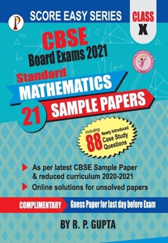 Paperback Score Easy Series Class X: CBSE Board Exams 2021 Standard Mathematics 21 Sample Papers Book