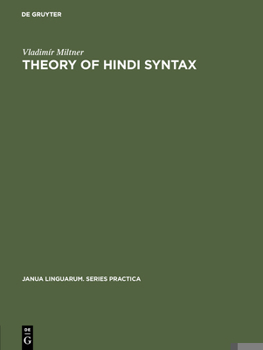 Hardcover Theory of Hindi Syntax: Descriptive, Generative, Transformational Book