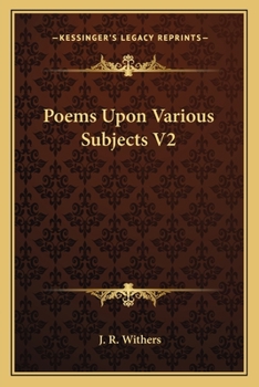 Paperback Poems Upon Various Subjects V2 Book